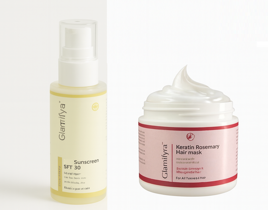 Combo Keratin Hair Mask & Glamfiya SPF 30